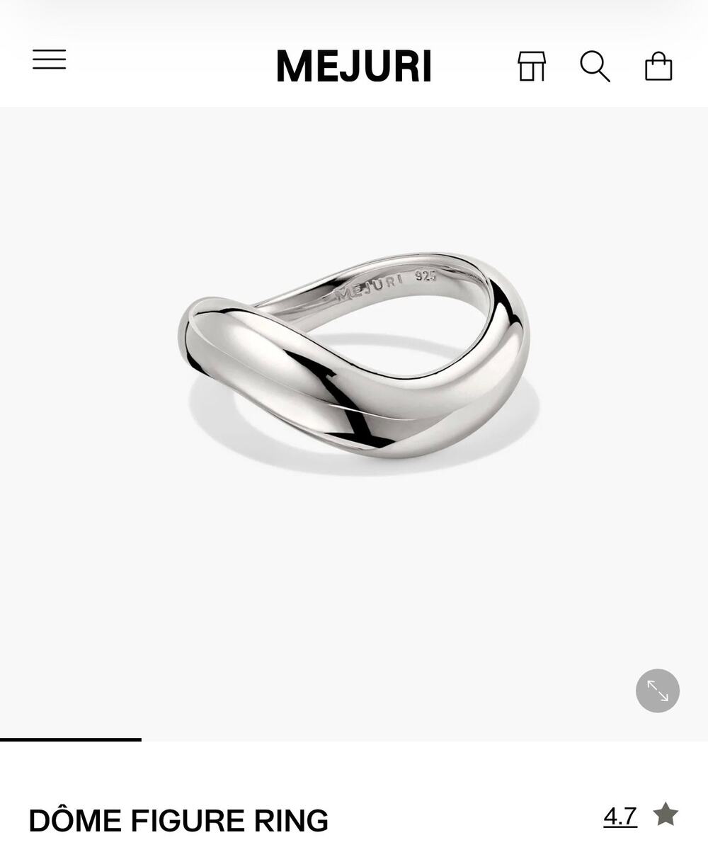 MEJURI DÔME FIGURE RING 925 STERLING SILVER HYPOALLERGENIC SIZE 10